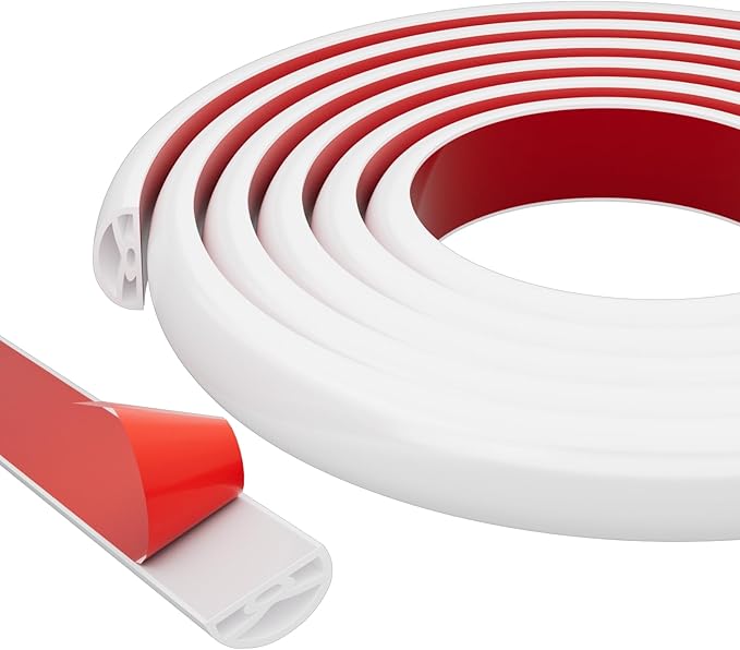 Shower Threshold Water Dam Shower Water Guard - 118 Inch Flexible Collapsible Waterproof Adjustable Bathroom Seal Strip, Self-Adhesive Shower Door Bottom Guard for Bathtub, Tile & Floor
