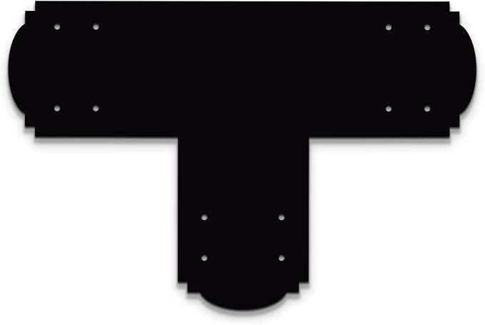 6" Decorative Design Tee Bracket for 6x6 Post, 6 Inch T Bracket Bolt Plate, T Support Bracket, Pergola Bracket, 6 inch, Truss Plate