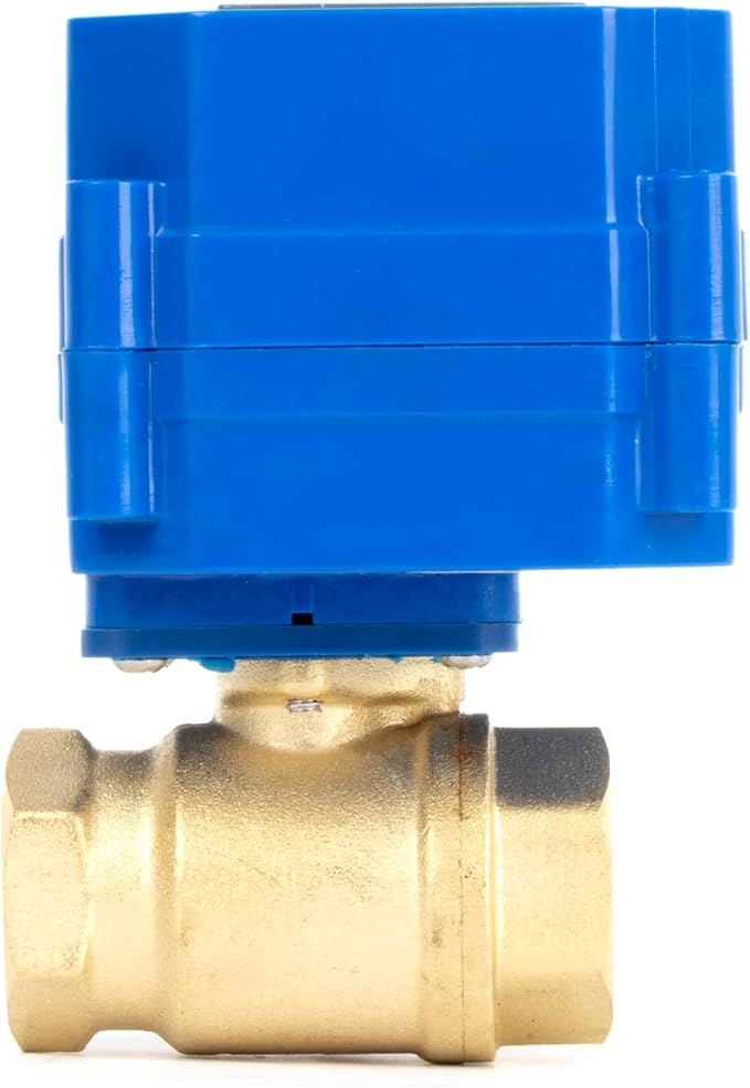 U.S. Solid 1/2" NPT Motorized Ball Valve with US Plug 110VAC Brass Electrical Ball Valve,Auto Return, Normally Closed, IP65