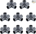 uxcell 1/2" PVC Fittings, 6 Pcs 5 Way Elbow Connector Elbow PVC Furniture Fittings Corner Fitting for Water Supplies PVC Furniture DIY Shelf Greenhouse Tent Connection, Grey