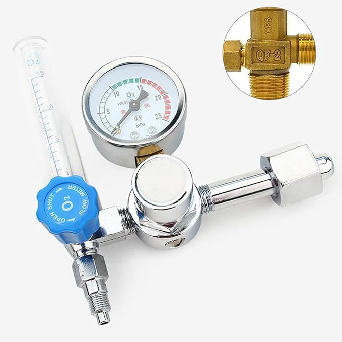 YH.YX11A Buoy Type Oxygen Inhalator Absorber Flow Meter Pressure Gauge Reducing Valve Regulator G5/8 BSPP