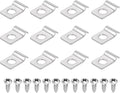 uxcell 12Pcs 2mm(1/16") One Hole Rigid Pipe Strap, 304 Stainless Steel Conduit Clamp Thicken U Bracket Heavy Duty Pipe Clamp with Self-Tapping Screws for Fixing Tube Cable, Silver