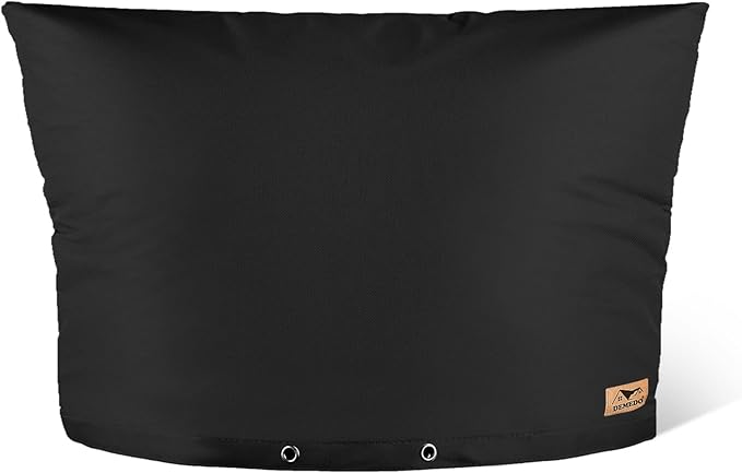 Backflow Preventer Insulation Cover - Water Pipe Insulation Sprinkler Cover for Outside - Insulated Backflow Cover Pouch for Irrigation Back Flow Valve in Winter or Sun Exposure (36"W x 24"H, BLACK)