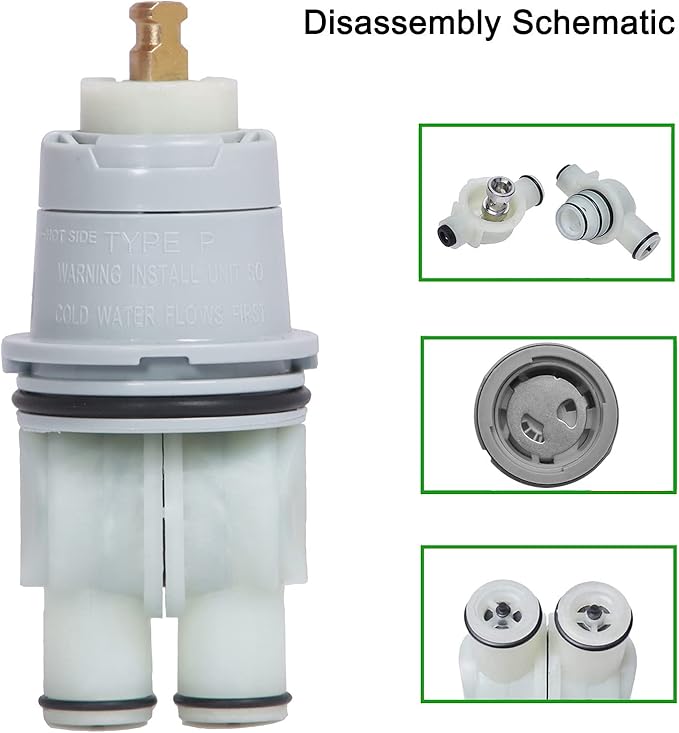RP46074 Shower Valve Cartridge Repair Assembly for Delta 13/14 Series Faucet - Compatible With Monitor Single-Handle Universal Valve Replacement Kit for Tub