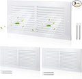 3 Pack 14x6 Inch Ceiling Vent Covers for Wall Heavy Duty Steel Return Air Register 2 Way Duct Opening Vents HVAC Sidewall Adjustable Flat Grille for Ceiling Home Office Bathroom Sidewall(White)