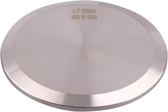 DERNORD Stainless Steel 304 Sanitary Fitting Clamp End Cap fits Tri-Clamp Ferrule Flange (2.5" (64mm) Tube OD)