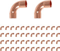 50-Pack HeSun Copper Fittings, 3/4-Inch Long Radius 90-Degree Copper Elbow, C x C with Sweat Solder Connection