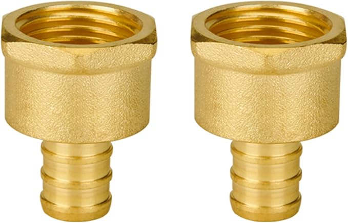 SUNGATOR 2-Pack 1/2" Pex Female Adapter, No Lead Brass Fitting, NSF, UPC Certified