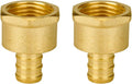 SUNGATOR 2-Pack 1/2" Pex Female Adapter, No Lead Brass Fitting, NSF, UPC Certified