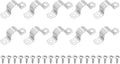 uxcell 10Pcs 25mm(1") Two Hole Rigid Pipe Strap, 304 Stainless Steel Conduit Clamp Thicken U Bracket Heavy Duty Pipe Clamp with Self-Tapping Screws for Fixing Tube Cable, Silver