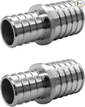 (Pack of 2) PEX 1/2" x 3/4" Stainless Steel Reducing Coupling For Pex Tubing Connection