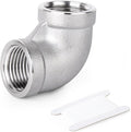 TAISHER 1PCS 304 Stainless Steel 90 Degree elbow,2" NPT Female Pipe to 2" NPT Female 304 Stainless Steel Pipe Fitting