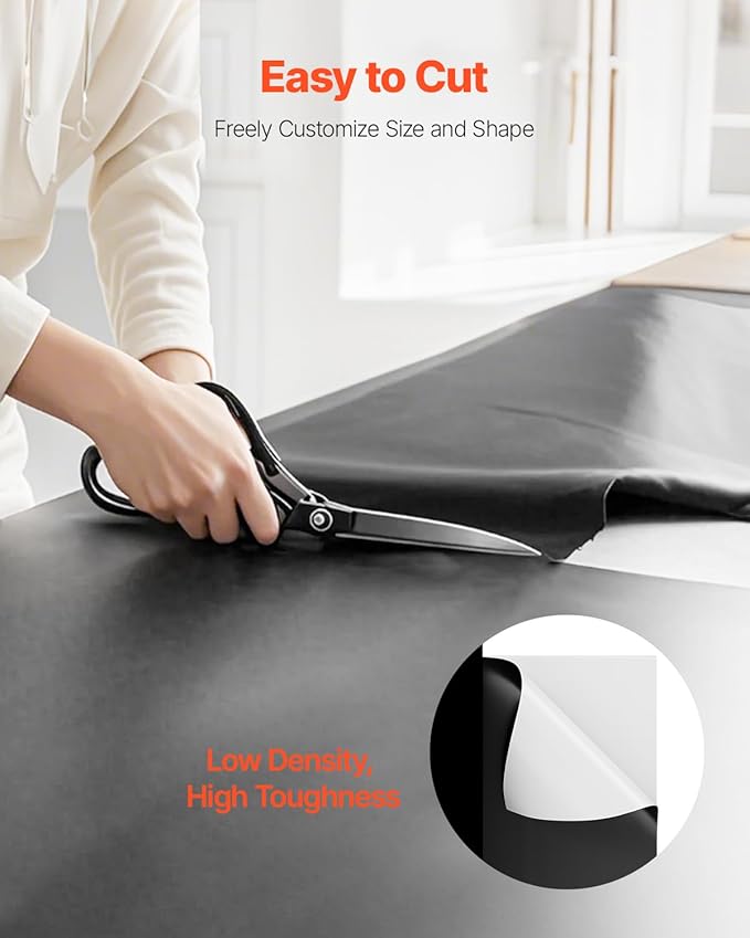 VEVOR 14 Mil Plastic Sheeting Heavy Duty 10' x 100', Thick Plastic Sheeting Roll, Plastic Drop Cloth Painters Tarp Covering for Crawl Space Vapor Barrier, Black and White Double-Sided, Multi-Purpose