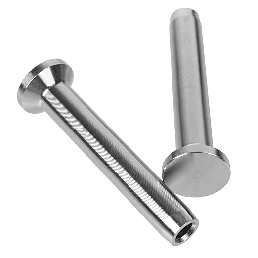 BLIKA 50Pack 3/16" Stainless Steel Stemball Swage Dead Ends for Deck Cable Railing, Invisible Cable Railing Hardware for Wood/Metal Posts, 3/16" Stemball Swage Terminal