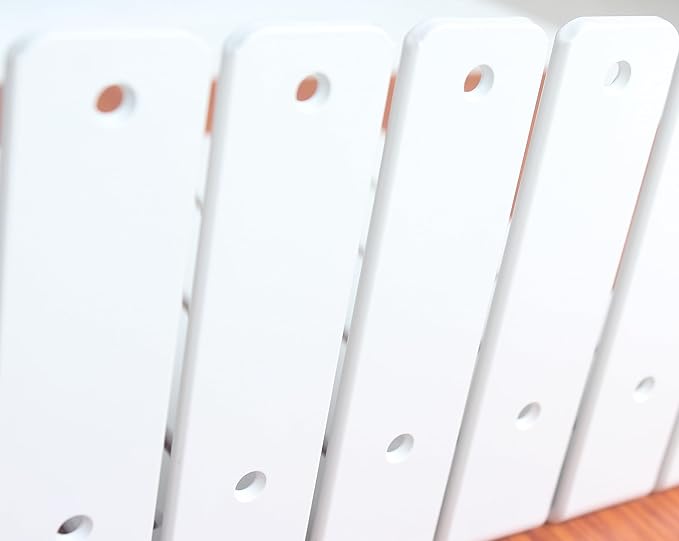 8 Pack - L 11" x H 6" x W1.5, 5mm Thick White L Shelf Bracket, Iron Shelf Brackets, Metal Shelf Brackets, Floating Shelf, Shelf Supports with Screws