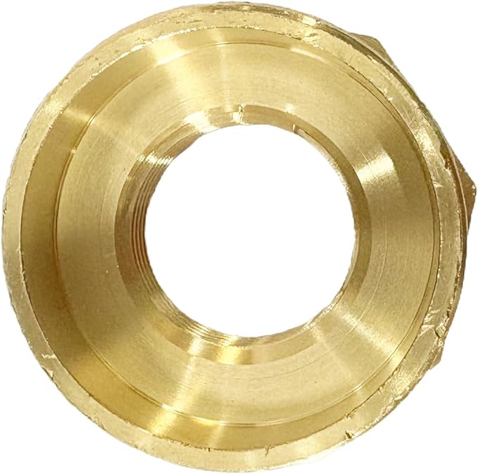 2" NPT Male x 1" NPT Female Brass Reducer Hex Bushing Threaded Pipe Fitting Reducing Adapter Pack of 1