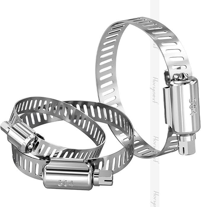22 inch stainless steel hose clamp, adjustable metal worm gear assortment kit for water pipe (2 pcs)