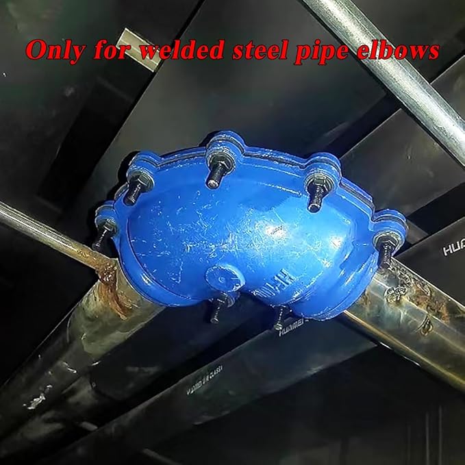 Pipe Repair Clamp For 3 Inch Welded Steel Pipe Elbow(Outer Diameter of the Pipe and Elbow are about 3.5 inch),90 Degree Elbow Leak Sealer,Long Radius,Only Suitable for Welded Steel Pipes