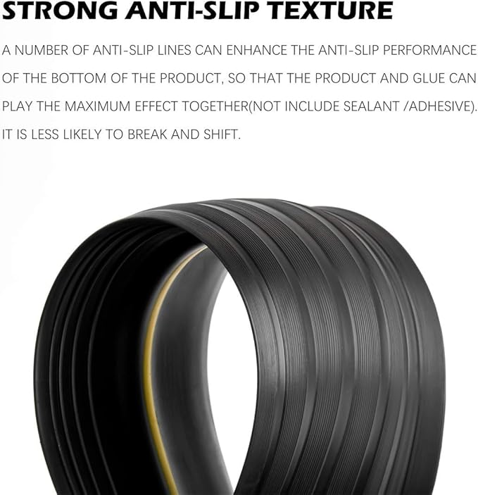 Papillon Garage Door Bottom Seal Strip, Weatherproof EPDM Rubber Threshold, Fits All Standard Doors, Easy for DIY Homeowners, No Adhesive (12Ft, Black)