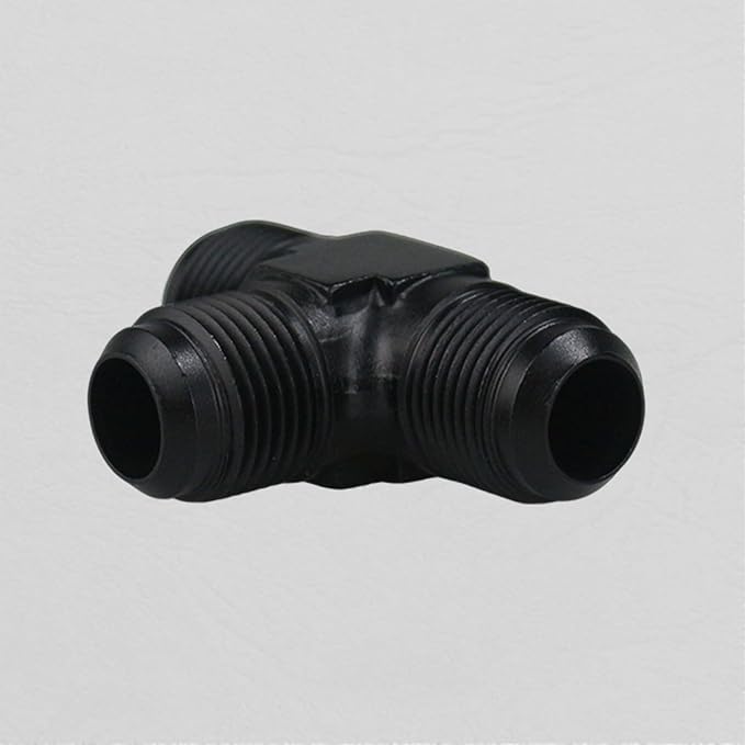 8AN Male Flare Tee Fitting Adapter T Union Aluminum Black