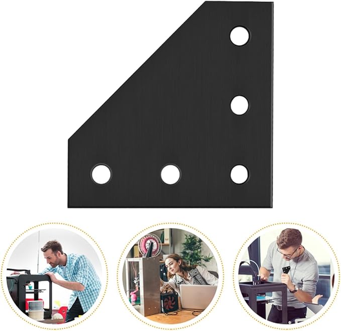 8pcs Aluminum Brackets for Series Aluminum Extrusion Profiles Joint Plates for Industrial Framing DIY Printer and CNC Router Angle Connectors