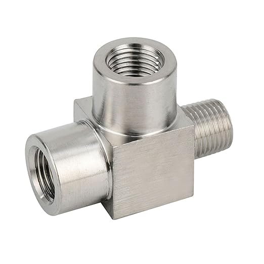 Metalwork 304 Stainless Steel Pipe Fitting, Street Tee, Male Run Tee, 3/8" NPT Male x 3/8" NPT Female x 3/8" NPT Female, 1 Pc