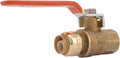 SharkBite 1/2 x 1/2 Inch Ball Valve with FNPT Connector, Push to Connect Brass Plumbing Fitting, PEX Pipe, Copper, CPVC, PE-RT, HDPE, 22182-0000LF