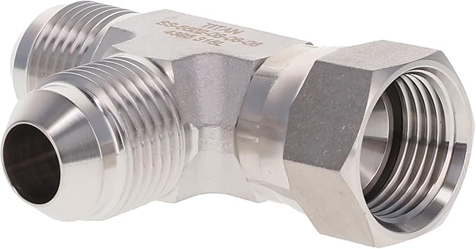HYDRAULICS DIRECT | 6602-16-16-16 | Run Tee 1" JIC (1 5/16"-12 thread) Male x 1" JIC (1 5/16"-12 thread) Female Swivel x 1" JIC Male | Swivel Hydraulic T Fitting
