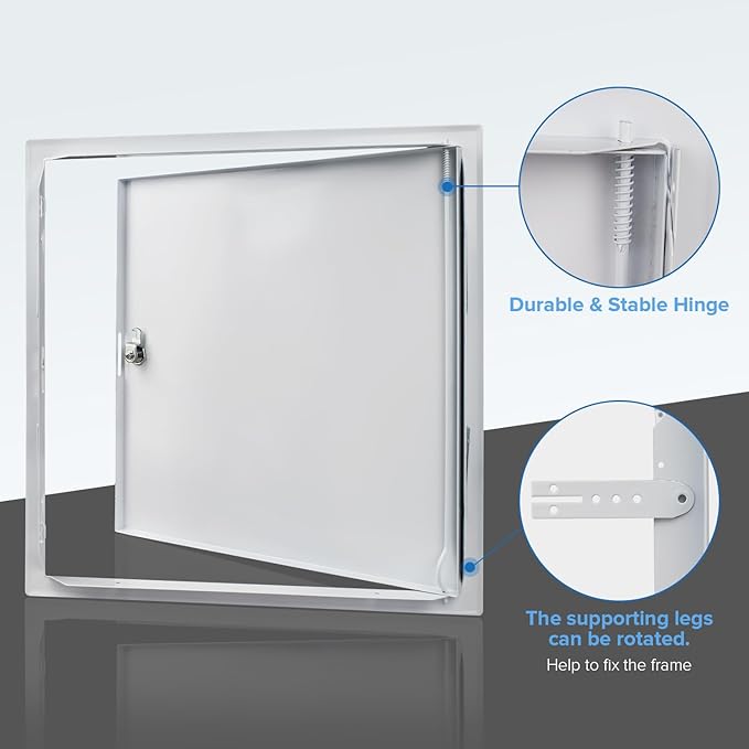 Donext Access Panel for Drywall/Ceiling, Wall Hole Cover with Lock and Keys, 16"x16" Metal Access Door, Concealed Service Door for Electrical and Plumbing