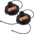 (2-Pack, Black T1020-1 Waste Valve Cap with Bayonet Hook 3" with Capped 3/4" GHT RV Sewer Cap