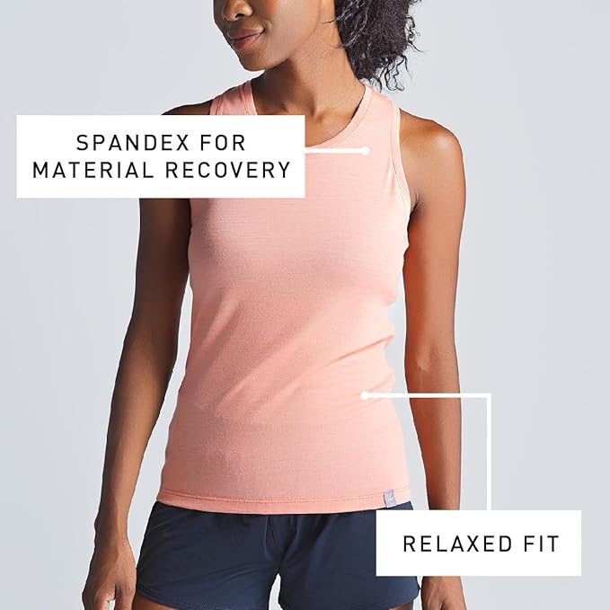 IBEX Essentials Merino Wool Racerback Tank Top for Women | Lightweight Workout Tank Top for Hiking, Running & Layering