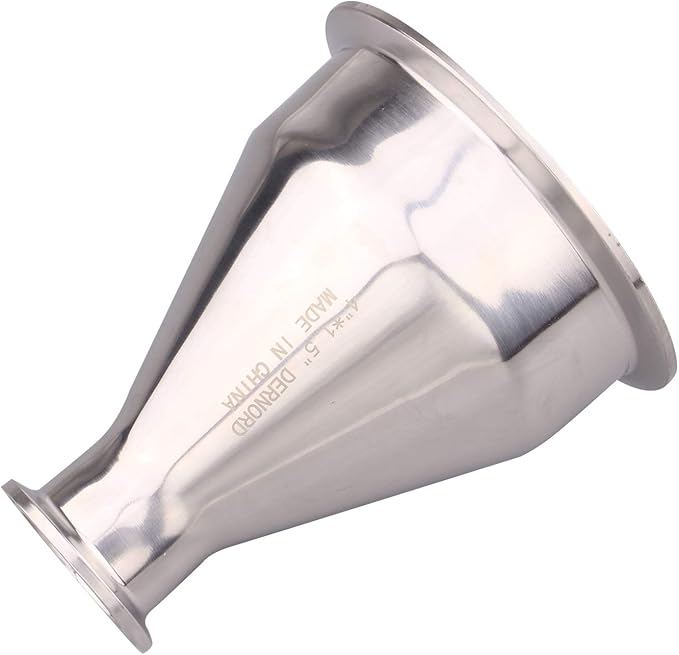 DERNORD Sanitary Fitting Reducer Fitting SUS304 Tri Clamp Ferrule Style 4" Tube OD to 1-1/2" Tube OD