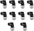 10 Pcs Push to Connect Fittings 5/32 Inch Tube OD x 1/4 Inch NPT Thread Pneumatic Male Elbow Quick Connect Air line fittings