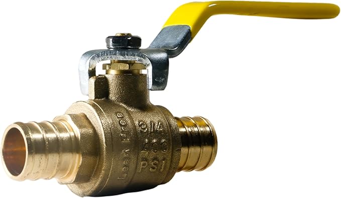 XFITTING 3/4 inch Pex Ball Valve, Full Port, Brass, 1 Piece