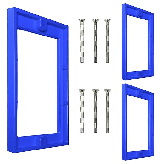 3 PCS 1/4" Single Gang Outlet Box Extenders with 6 Screws - Electrical Outlet Extender Receptacle Box Extenders for Electrical Outlet Switches, Blue