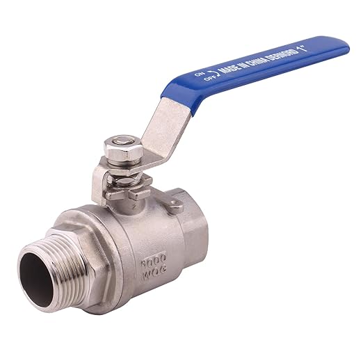 DERNORD Full Port Ball Valve 1 Inch - Male x Female Stainless Steel 304 Heavy Duty for Water, Oil, and Gas,1000WOG (1 Inch NPT)