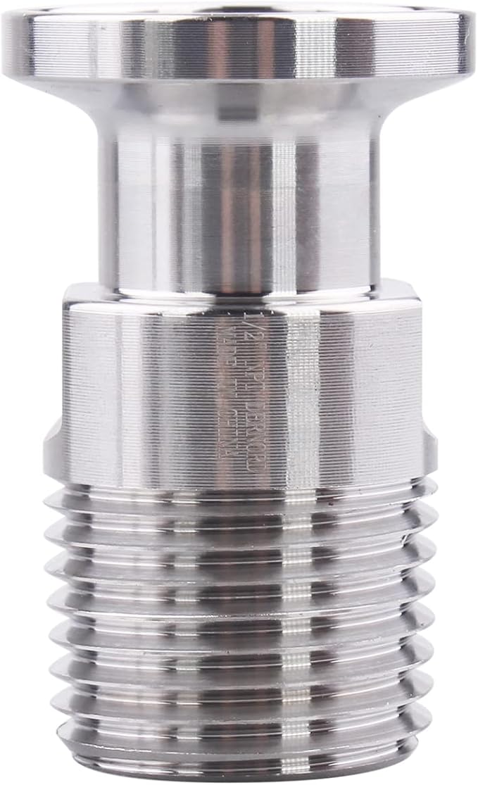 DERNORD 1/2" Tri clamp Adapter to 1/2 inch MNPT Thread Ferrule Sanitary Pipe Fitting
