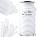 1 Inch x 100 ft Foam Backer Rod for Gaps Joints Concrete Crack Filler Caulk Saver Bulk Foam Backing Rod Concrete Filler Rope for Weather Stripping Door Seal (White)