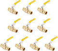 1/2" Press propress Ball Valve with EPDM O-Ring 1/4-Turn Full Port Shut Off Stop Valve for Copper Tubing Connection LF Brass 10PCS