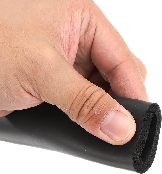uxcell Foam Tubing for Handle Grip Support, Pipe Insulation Outside Pipe Lagging, 40mm(1 9/16") ID 54mm(2 1/8") OD 1m Black