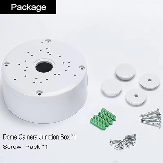 1 Pack Dome Camera Junction Box,Security Camera Bracket,CCTV IP Surveillance Cameras Holder, ABS Plastic Dome Camera Mount