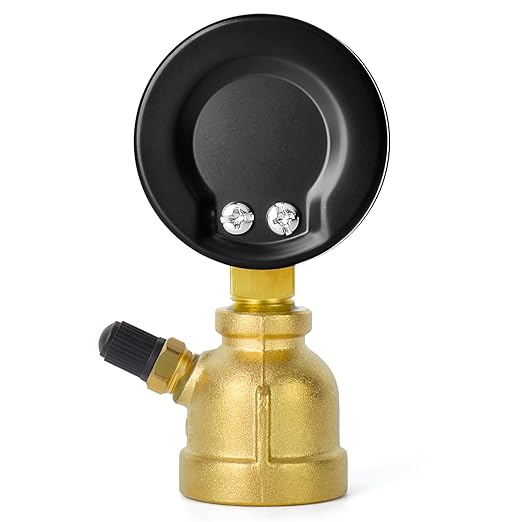 MEANLIN MEASURE 0-60Psi Forged Brass Air Test Pressure gauges, 3/4" FNPT Connection, 2" Double Graduated, Bell Shape Body Assembly, -3-2-3% Accuracy