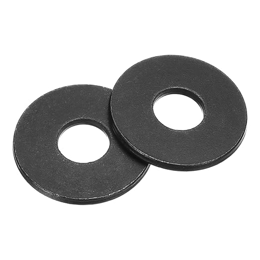 uxcell 20Pcs M12 Fender Washers, Carbon Steel Flat Washer 37mm OD, 3mm Thickness, Metal Gasket for Screws and Bolts, Black Oxide