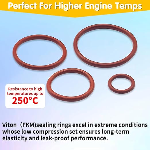 396PCS 30Sizes Viton O-Ring Kit, Metric Viton O Rings Assortment, Shore 75A Durometer, FKM O-Rings Sealing Kit for Hydraulic,Automotive,Engine and Plumbing Repair