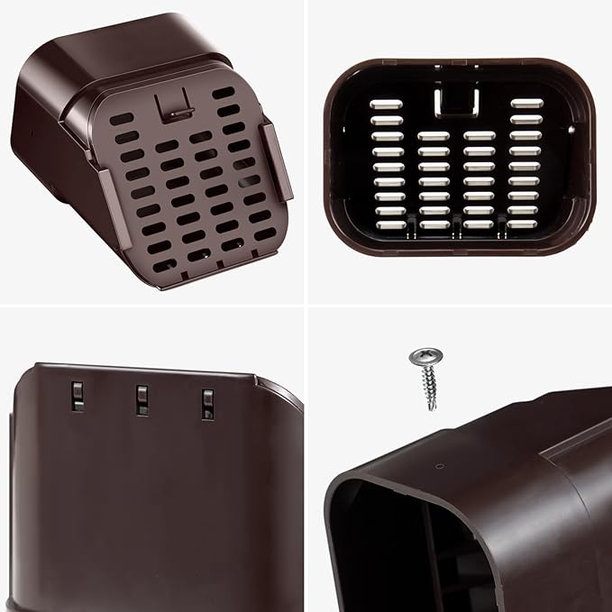 2"x3" Type-A Gutter Downspout Extensions Gutter Downspouts Downspout Diverter Outlet Filter and Leaf Guard for Bottom of Downspouts Extender