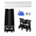 15Pcs JHY1 DIN Rail Terminal Blocks, 660V 16A, 2.5mm², Detachable & Assemblable Terminal Strip Blocks, 30Pcs 16-14 AWG Insulated Fork Spade Wire Connectors & 5.51 Inch DIN Rail Included