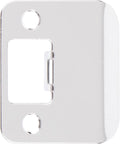 Round Corner Extended Lip Strike Plate, 2-1/4" x 1-1/2", (2" Overall Length), Polished Chrome by Stone Harbor Hardware