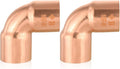 200-Pack HeSun Copper Fittings, 3/4-Inch Short Radius 90-Degree Copper Elbow, C x C with Sweat Solder Connection(COPPER008-200)