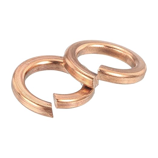 uxcell 30 Pcs Spring Lock Washer, M8 Split Lock Washer Assortment Copper Lock Washers for Screws Bolts Nuts