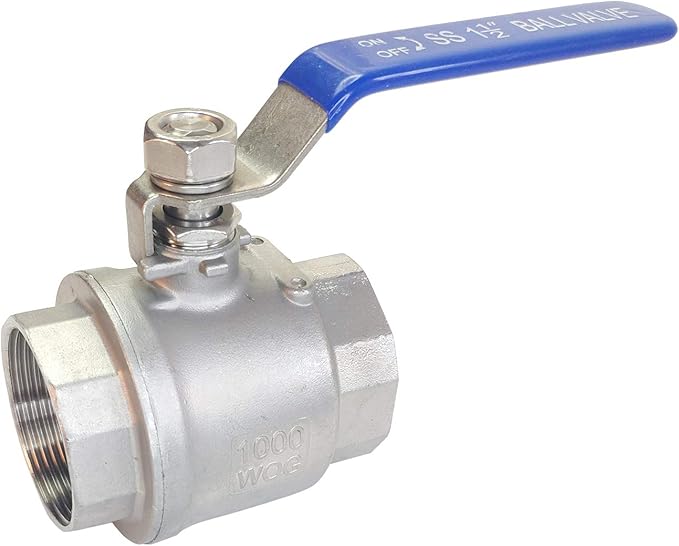 1-1/2" Female Ball Valve NPT Thread 316 Stainless Steel Full Port Ball Valve WOG1000 US Stock